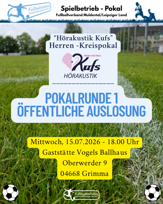 Pokalauslosung Herren Ankündigung HP